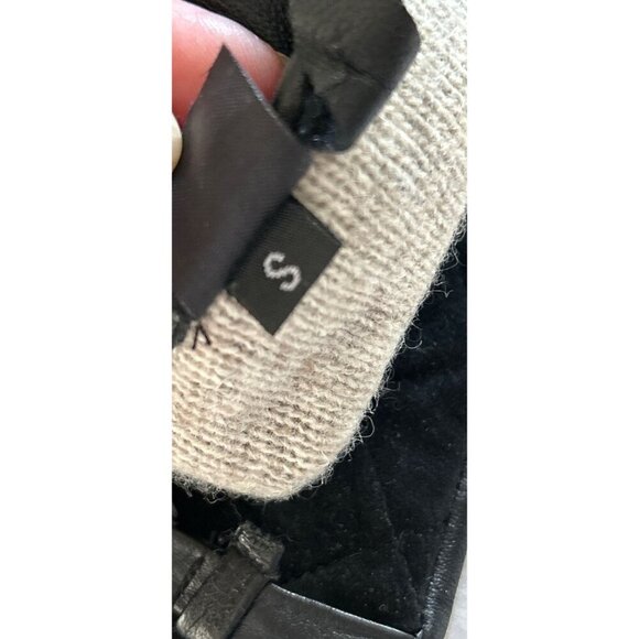 IL PASSO 100% Sheep Leather Black Quilted Gloves W/ Buckle Wool Blend Lining - Picture 7 of 9